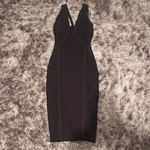 Elegant Black bandage midi Marciano Dress xs
